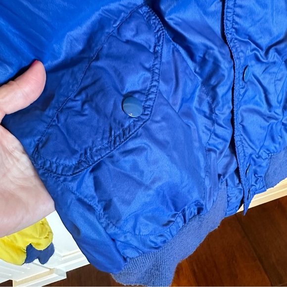 Vintage 90s Polo Ralph Lauren Color Block Jacket Blue Yellow Rare Y2K Logo Nylon - Picture 3 of 12